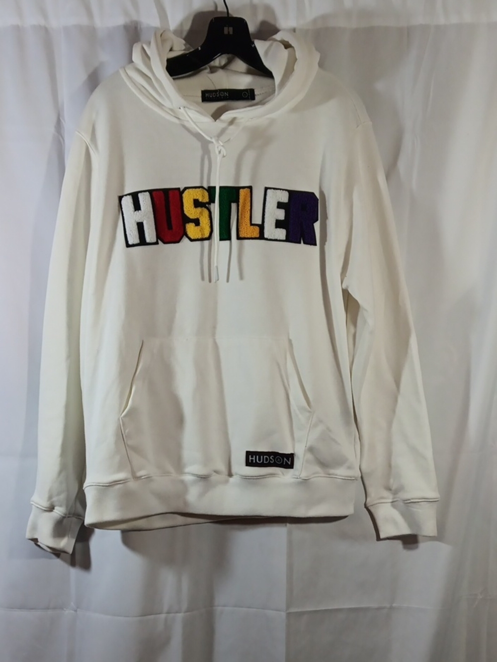 Hudson x Kodak Black Mens Large Hustler Hoodie Cream Streetwear Sweatshirt